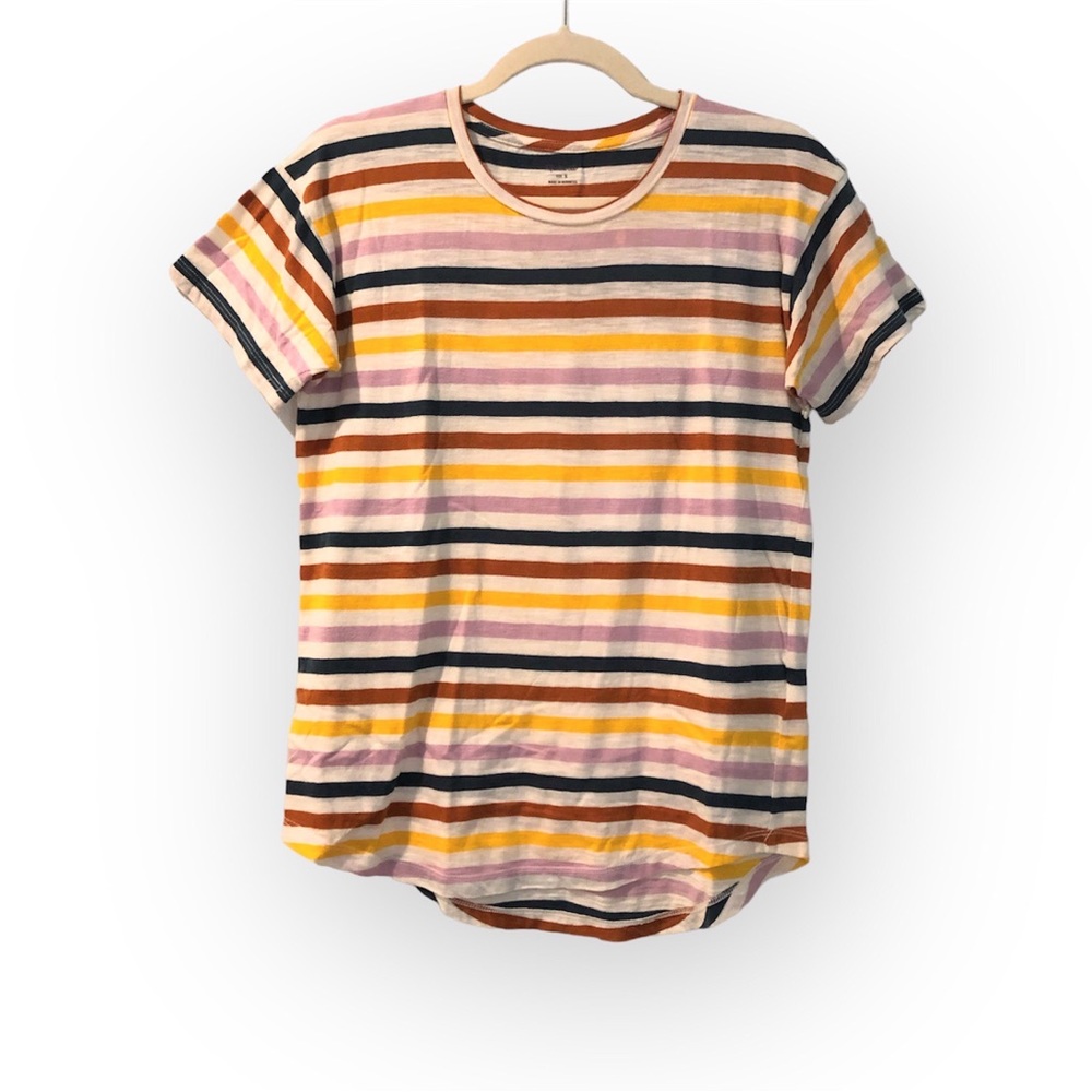 Madewell striped drop shoulder sleeve t shirt